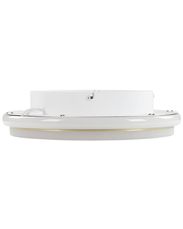 Taklampa LED Guld Metall 42 cm Akryl Opal Ring Skärm Varmt Ljus Belysning