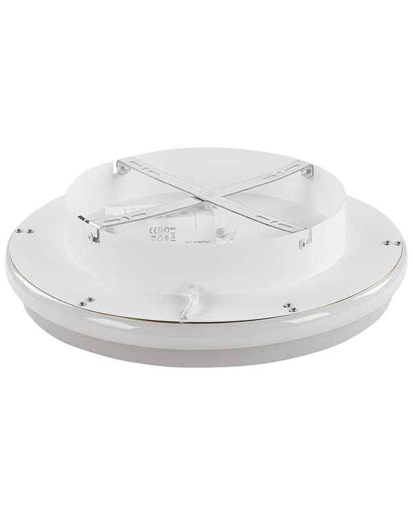 Taklampa LED Guld Metall 42 cm Akryl Opal Ring Skärm Varmt Ljus Belysning