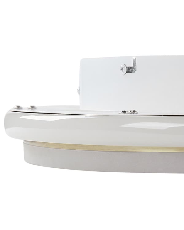 Taklampa LED Guld Metall 42 cm Akryl Opal Ring Skärm Varmt Ljus Belysning