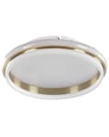Miniatyrbild 1 av 9: Taklampa LED Guld Metall 42 cm Akryl Opal Ring Skärm Varmt Ljus Belysning