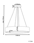 Miniatyrbild 3 av 10: Hängande Lampa Svart Stål Akryl Integrerad LED-ljus Rund Ring Modern Belysning