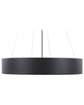 Miniatyrbild 5 av 10: Hängande Lampa Svart Stål Akryl Integrerad LED-ljus Rund Ring Modern Belysning