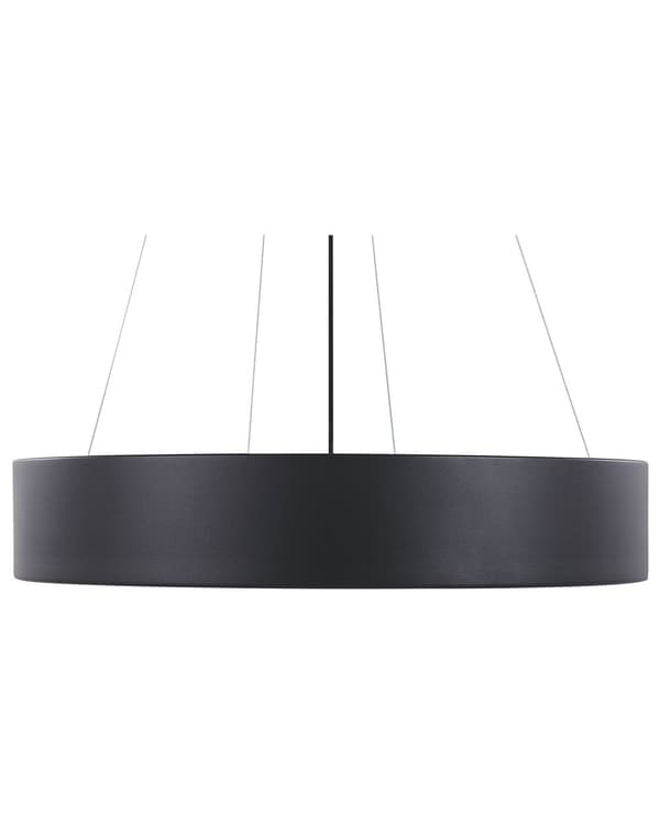 Hängande Lampa Svart Stål Akryl Integrerad LED-ljus Rund Ring Modern Belysning