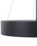 Miniatyrbild 7 av 10: Hängande Lampa Svart Stål Akryl Integrerad LED-ljus Rund Ring Modern Belysning