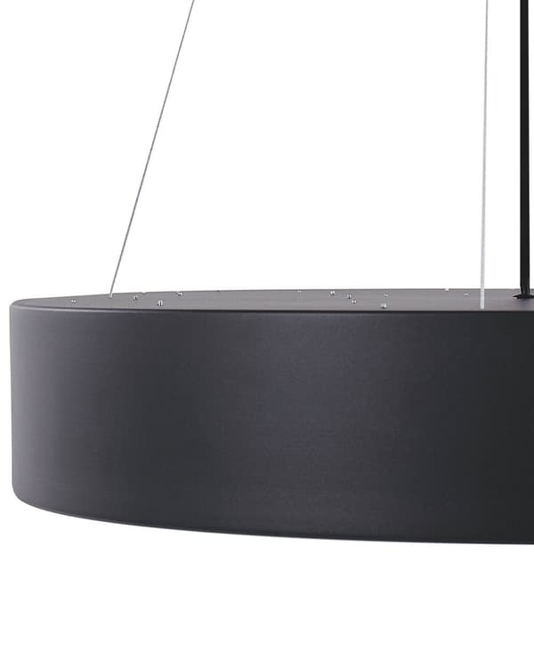 Hängande Lampa Svart Stål Akryl Integrerad LED-ljus Rund Ring Modern Belysning