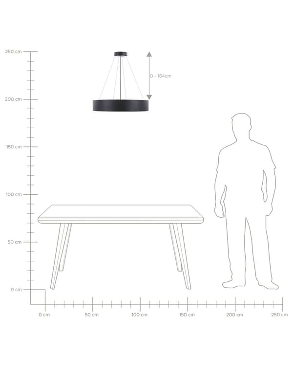 Hängande Lampa Svart Stål Akryl Integrerad LED-ljus Rund Ring Modern Belysning