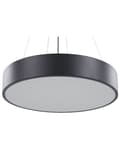 Miniatyrbild 1 av 10: Hängande Lampa Svart Stål Akryl Integrerad LED-ljus Rund Ring Modern Belysning