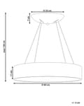 Miniatyrbild 3 av 11: Hängande Lampa Svart Stål Integrerade LED-ljus Ring Rund Form Modern Glamorös Belysning