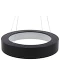Miniatyrbild 7 av 11: Hängande Lampa Svart Stål Integrerade LED-ljus Ring Rund Form Modern Glamorös Belysning