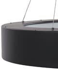 Miniatyrbild 8 av 11: Hängande Lampa Svart Stål Integrerade LED-ljus Ring Rund Form Modern Glamorös Belysning