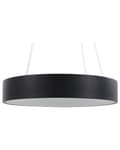 Miniatyrbild 1 av 11: Hängande Lampa Svart Stål Integrerade LED-ljus Ring Rund Form Modern Glamorös Belysning
