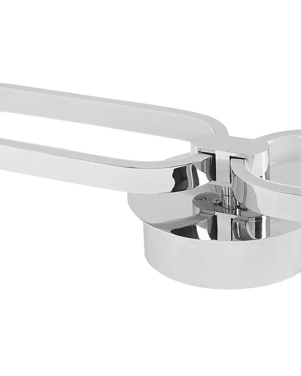 Vägglampa LED Silver Metallskärm Varmt Vitt Ljus Dekorativ Accent Belysning