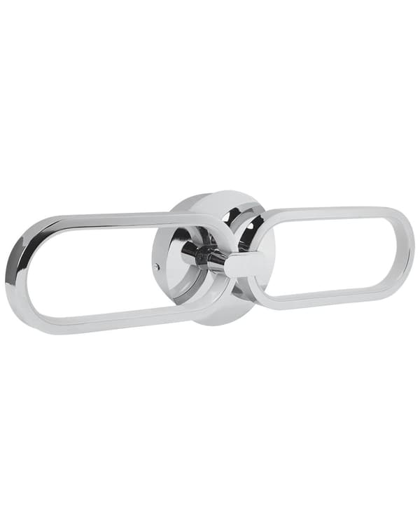 Vägglampa LED Silver Metallskärm Varmt Vitt Ljus Dekorativ Accent Belysning