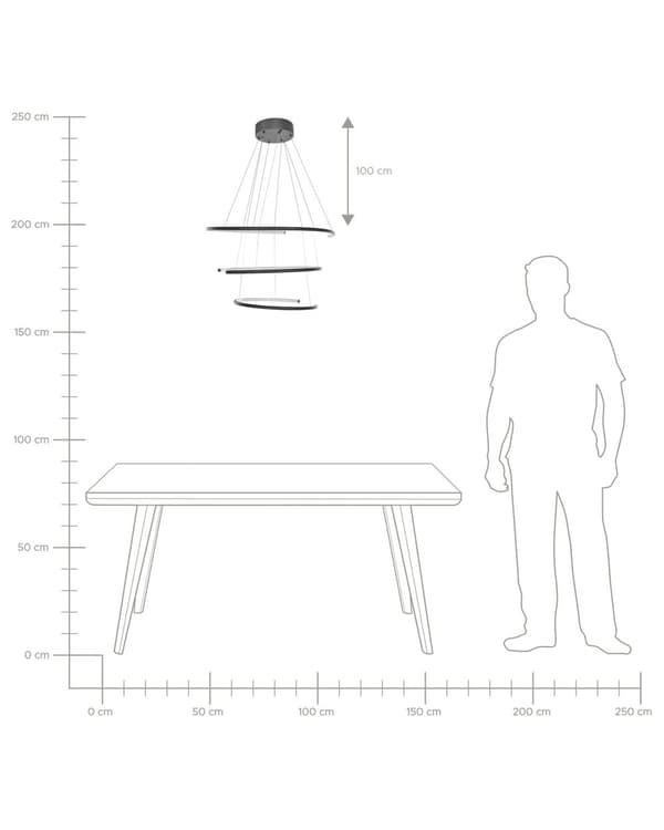 Hängande Lampa Svart Aluminium Stål Integrerad LED-ljus Unik Justerbar Form Modern Industriell Belysning