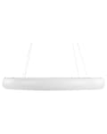 Miniatyrbild 6 av 11: Hängande Lampa Vit Stål Aluminium Integrerad LED-ljus Ring Rund Form Modern Glamorös Belysning
