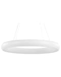 Miniatyrbild 1 av 11: Hängande Lampa Vit Stål Aluminium Integrerad LED-ljus Ring Rund Form Modern Glamorös Belysning