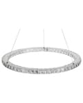 Miniatyrbild 5 av 9: Hängande Lampa Silver Kristall Glas Stål Integrerad LED-ljus Ring Rund Form Modern Glamorös Belysning