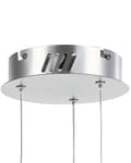 Miniatyrbild 7 av 9: Hängande Lampa Silver Kristall Glas Stål Integrerad LED-ljus Ring Rund Form Modern Glamorös Belysning