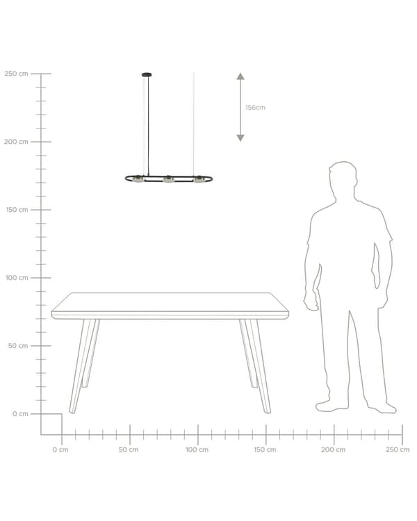 Hängande Lampa Svart Mässing Stål 3 Integrerade LED-ljus Geometrisk Form Belysning Modern Industriell Kök Vardagsrum