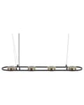Miniatyrbild 5 av 10: Hängande Lampa Svart Mässing Stål 4 Integrerade LED-ljus Geometrisk Form Belysning Modern Industriell Kök Vardagsrum