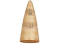 Miniatyrbild 7 av 10: Pendellampa Ljus Trä Bambu Naturlig Handvävd Lampskärm Takljus Boho Style