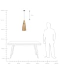 Miniatyrbild 10 av 10: Pendellampa Ljus Trä Bambu Naturlig Handvävd Lampskärm Takljus Boho Style