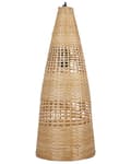 Miniatyrbild 1 av 10: Pendellampa Ljus Trä Bambu Naturlig Handvävd Lampskärm Takljus Boho Style