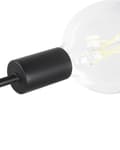 Miniatyrbild 7 av 8: Taklampa Svart Metall 33 cm 6 Lampor Inga lampskärmar Vardagsrum Sovrum Industriell Modern