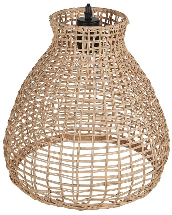 Pendellampa Ljus färg Rotting Naturlig Handvävd Korgskärm Takljus Boho-stil