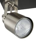 Miniatyrbild 6 av 8: Taklampa med 4 lampor Silver Metall Svängarm Konformad skärm Spotlight Design fyrkantig skena