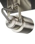 Miniatyrbild 7 av 8: Taklampa med 4 lampor Silver Metall Svängarm Konformad skärm Spotlight Design fyrkantig skena