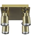 Miniatyrbild 5 av 8: Taklampa med 4 lampor Mässing Metall Svängarm Konformad skärm Spotlight Design fyrkantig skena