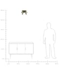 Miniatyrbild 8 av 8: Taklampa med 4 lampor Mässing Metall Svängarm Konformad skärm Spotlight Design fyrkantig skena