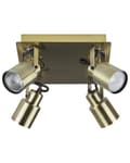 Miniatyrbild 1 av 8: Taklampa med 4 lampor Mässing Metall Svängarm Konformad skärm Spotlight Design fyrkantig skena