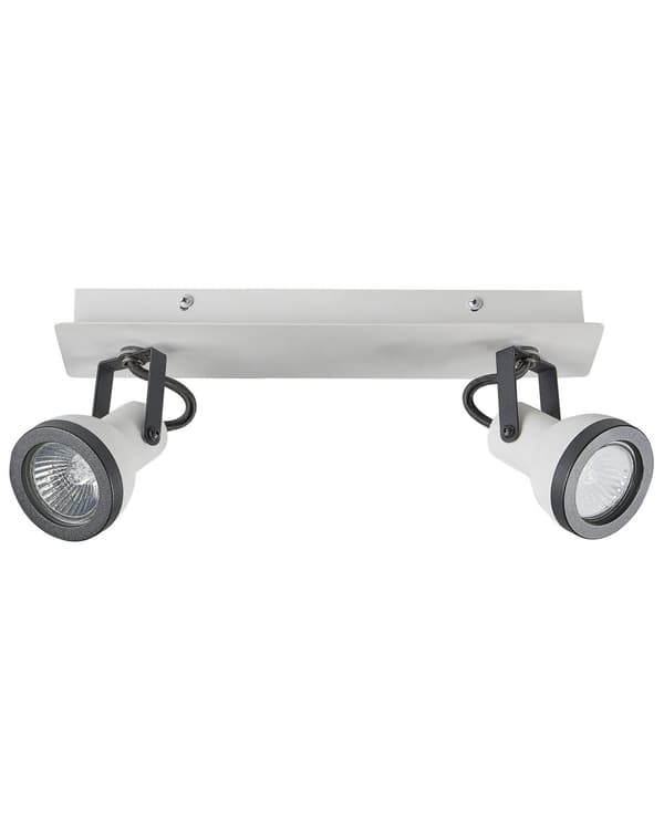 Taklampa Vit och svart Metall Svängarm Konformad skärm Spotlight Design Rektangulär