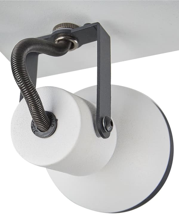 Taklampa Vit och svart Metall Svängarm Konformad skärm Spotlight Design Rektangulär