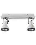 Miniatyrbild 1 av 10: Taklampa Vit och svart Metall Svängarm Konformad skärm Spotlight Design Rektangulär