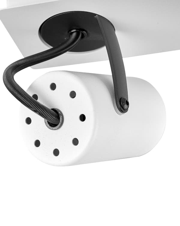 Taklampa Vit Metall 2 Ljusskärmar Justerbara Ljus Modern