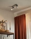 Miniatyrbild 2 av 9: Taklampa Vit Metall 2 Ljusskärmar Justerbara Ljus Modern