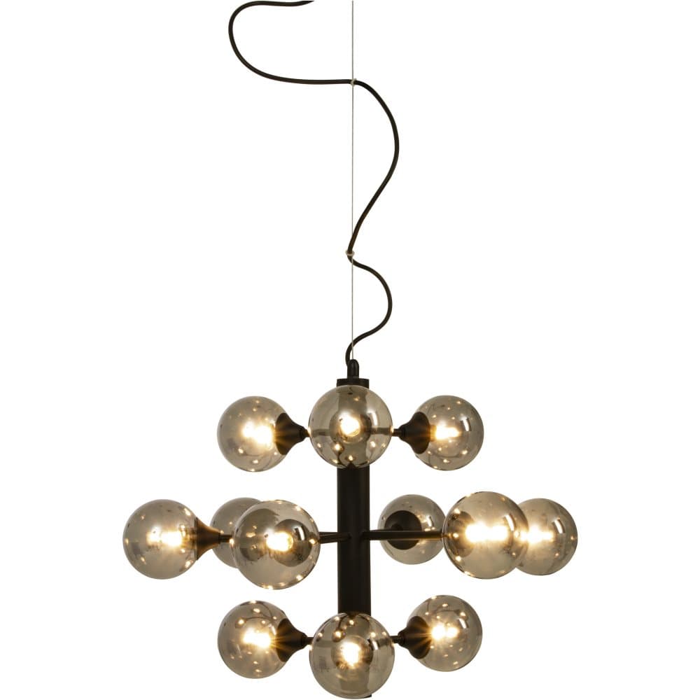 Cosmos Taklampa 12-arm, Svart/rök Aneta Lighting