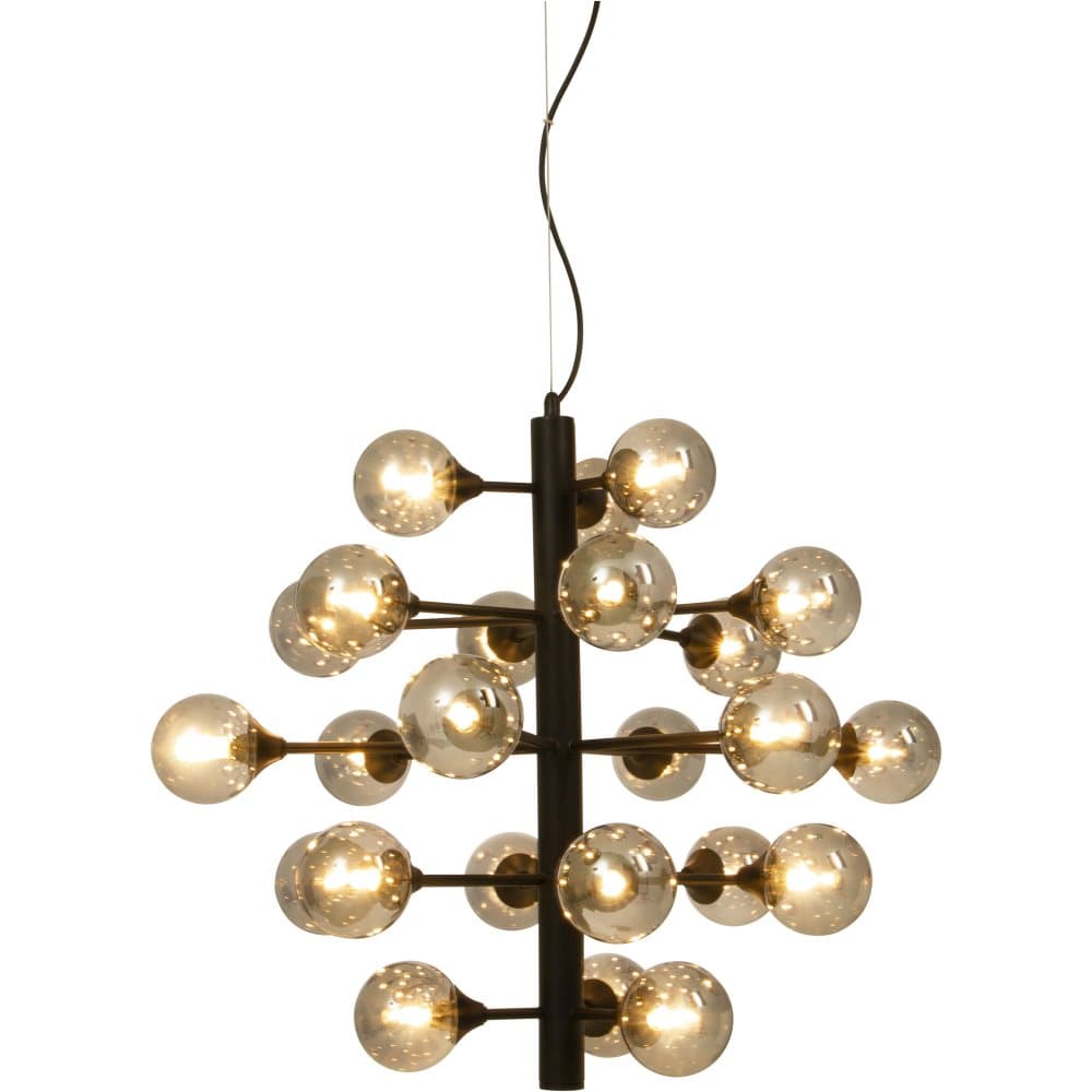 Cosmos Taklampa 24-arm, Svart/rök Aneta Lighting