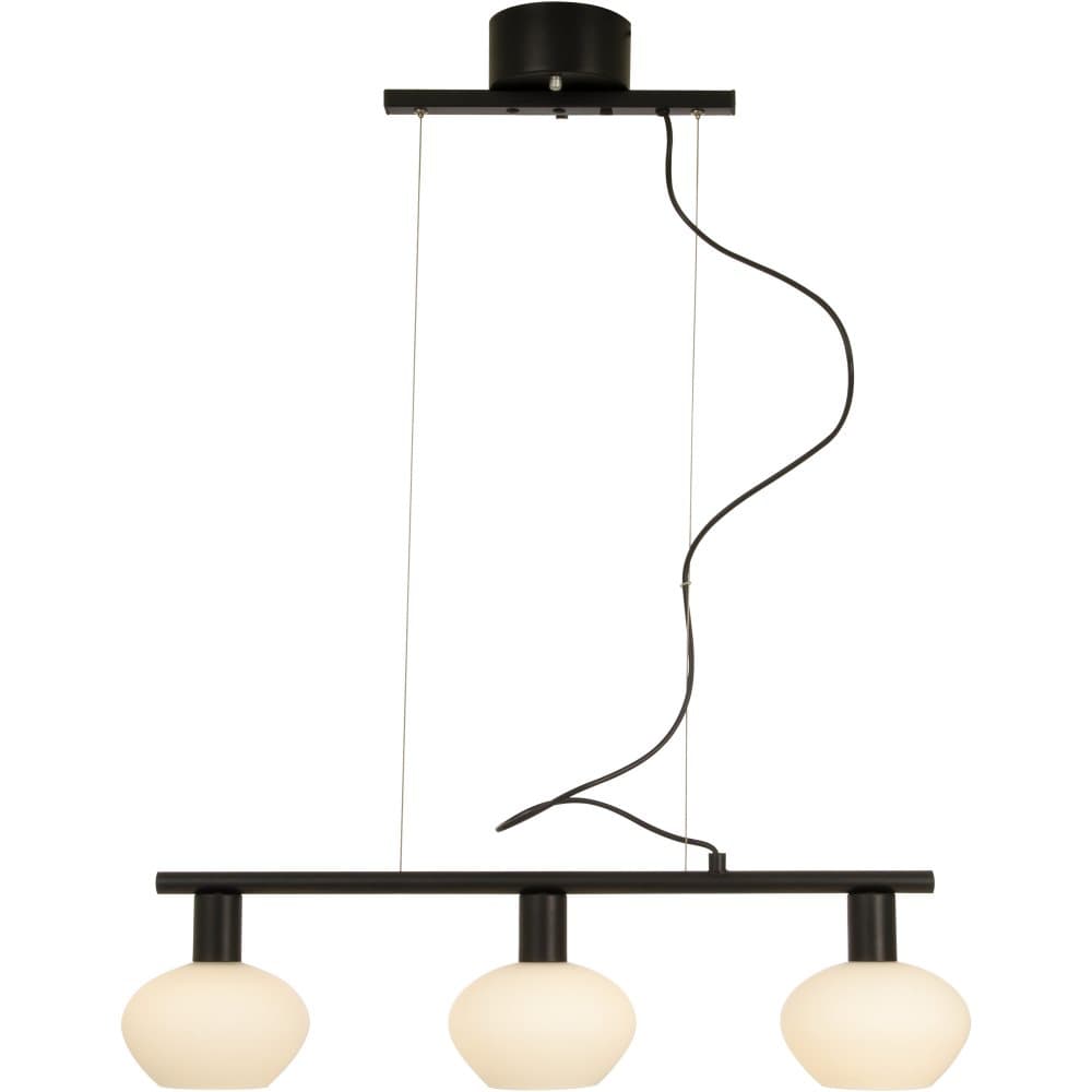 Bell Taklampa 3:a Rak, Svart/vit Aneta Lighting