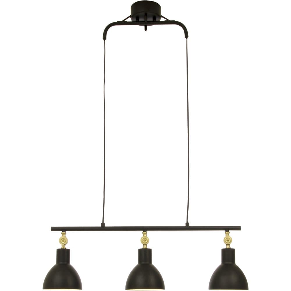 Dublin Taklampa 3:a, Svart/matt Mässing Aneta Lighting