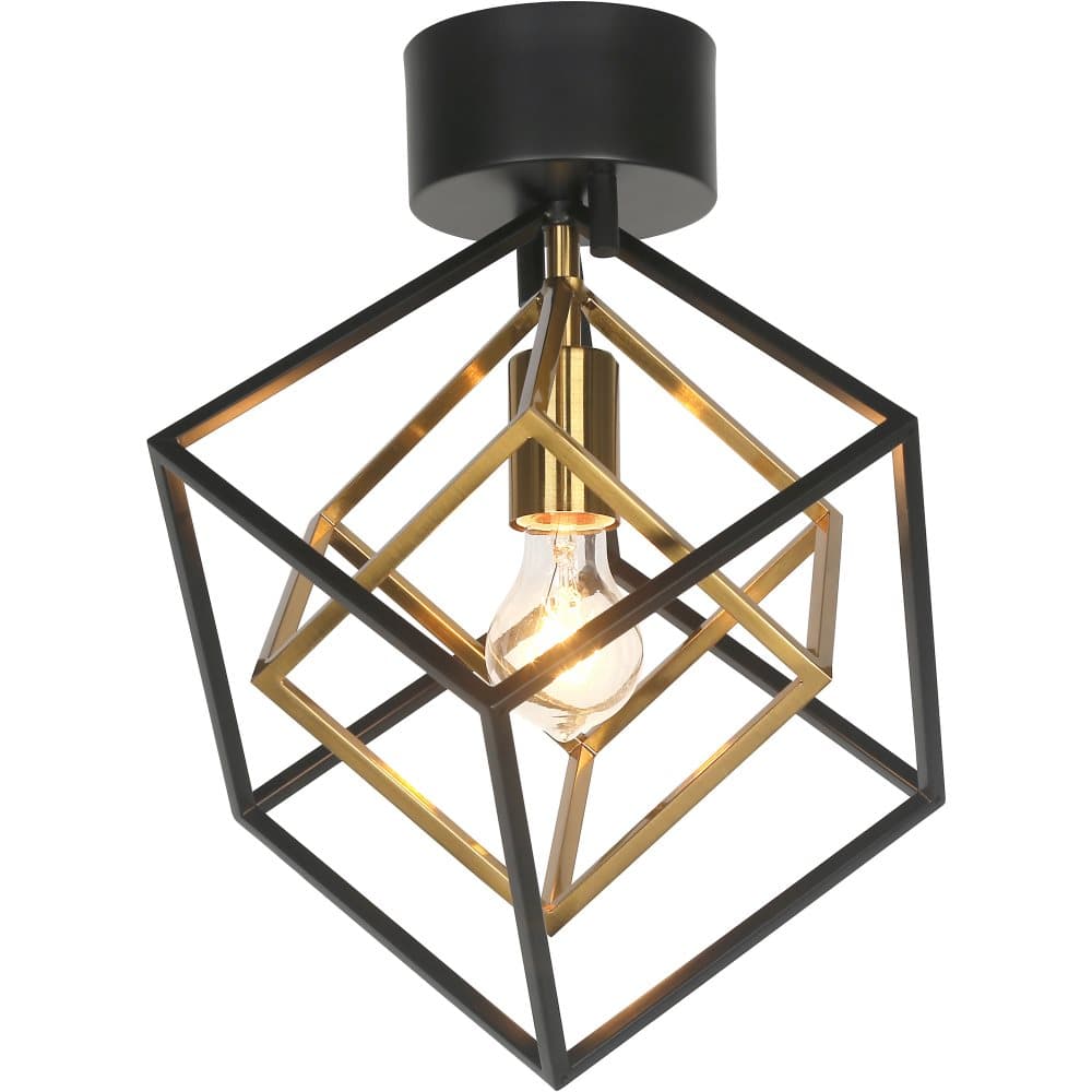 Cubes Plafond, Svart/matt Mässing Aneta Lighting