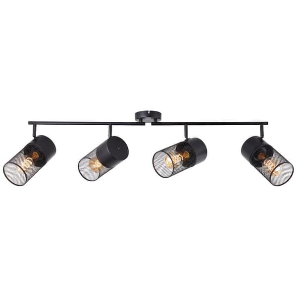 Brilliant Kamolo spotlight 4-flammer mat sort, metal, 4x A60, E27, 40 W
