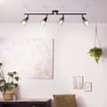 Miniatyrbillede 3 af 7: Brilliant Loralie spotlight 4-flamme sort/røget glas, metal/glas, 4x D45, E14, 40 W