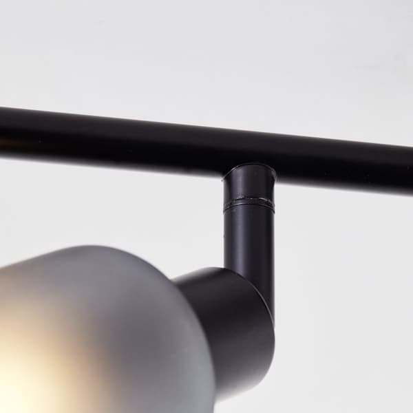 Brilliant Loralie spotlight 4-flamme sort/røget glas, metal/glas, 4x D45, E14, 40 W