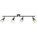 Miniatyrbillede 1 af 7: Brilliant Loralie spotlight 4-flamme sort/røget glas, metal/glas, 4x D45, E14, 40 W