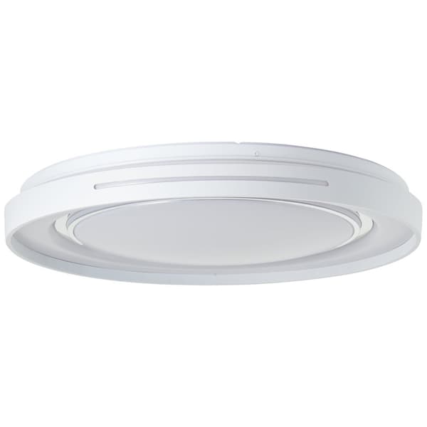 Brilliant Barty LED væg- og loftlampe 48cm hvid/krom, metal/plastik, 1x 30 W LED integreret, (lysstrøm: 2900lm, lysfarve: 3000-6500K)