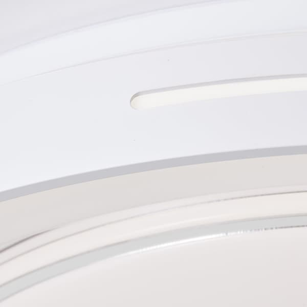 Brilliant Barty LED væg- og loftlampe 48cm hvid/krom, metal/plastik, 1x 30 W LED integreret, (lysstrøm: 2900lm, lysfarve: 3000-6500K)